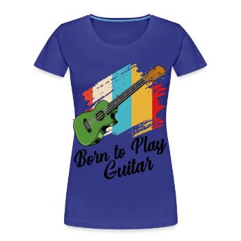 guitare - T-shirt bio Premium Femme - bleu roi - Devant - Mia (176cm)