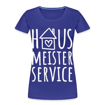 Hausmeister Service - Hausmeisterservice - Frauen Premium Bio T-Shirt - Königsblau - Vorne - Mia (176cm)