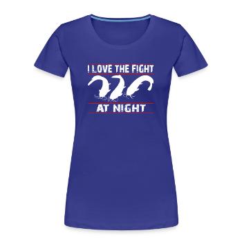 Ich fische Wels - Welsangler - Frauen Premium Bio T-Shirt - Königsblau - Vorne - Mia (176cm)