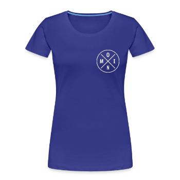 Moin - Frauen Premium Bio T-Shirt - Königsblau - Vorne - Mia (176cm)