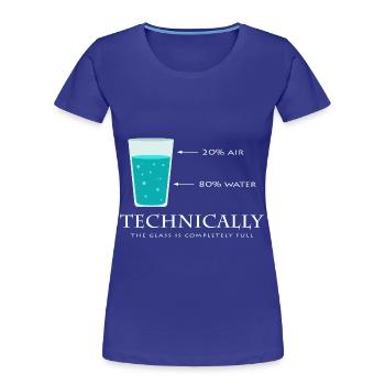science - T-shirt bio Premium Femme - bleu roi - Devant - Mia (176cm)