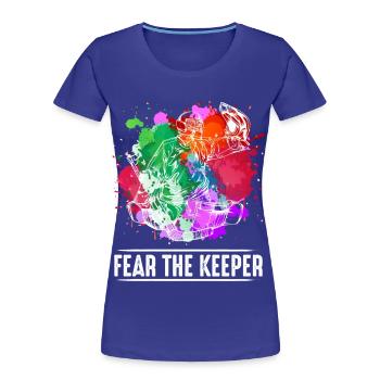 Eishockey - Frauen Premium Bio T-Shirt - Königsblau - Vorne - Mia (176cm)