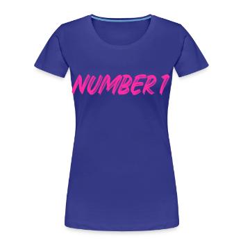 Number 1 - one - first - first - 1 - number 1 - Women's Premium Organic T-Shirt - royal blue - Front - Mia (176cm)