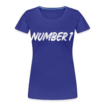 Number 1 - one - first - first - 1 - number 1 - Women's Premium Organic T-Shirt - royal blue - Front - Mia (176cm)