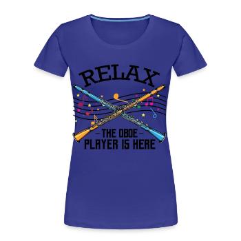 oboe - Women's Premium Organic T-Shirt - royal blue - Front - Mia (176cm)