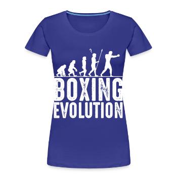 boxer - Women's Premium Organic T-Shirt - royal blue - Front - Mia (176cm)