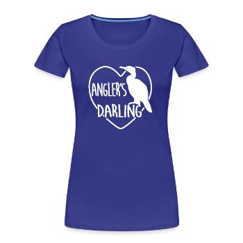The Cormorant - Angler's Sport Fisherman's Favorite - Women's Premium Organic T-Shirt - royal blue - Front - Mia (176cm)