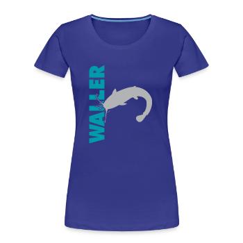 Wels fischen Kampf mit dem starken Wels - Frauen Premium Bio T-Shirt - Königsblau - Vorne - Mia (176cm)