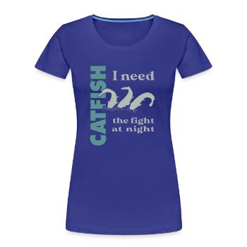 Wels fischen Kampf mit dem starken Wels - Frauen Premium Bio T-Shirt - Königsblau - Vorne - Mia (176cm)