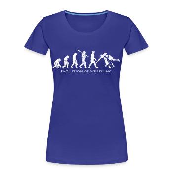 Wrestling Evolution Silhouette Wrestler Gift - T-shirt bio Premium Femme - bleu roi - Devant - Mia (176cm)