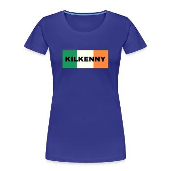 Kilkenny City in irischer Flagge - Frauen Premium Bio T-Shirt - Königsblau - Vorne - Mia (176cm)
