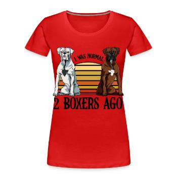 boxer - Women's Premium Organic T-Shirt - red - Front - Mia (176cm)