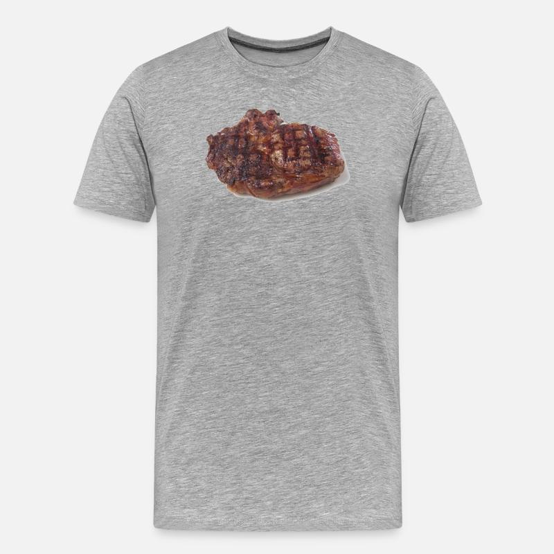 Steak - T-shirt bio Premium Homme - gris chiné