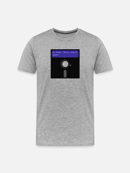 floppy disk - Men's Premium Organic T-Shirt - heather grey