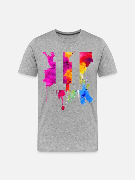 11 ANS 11E ANNIVERSAIRE - T-shirt bio Premium Homme - gris chiné