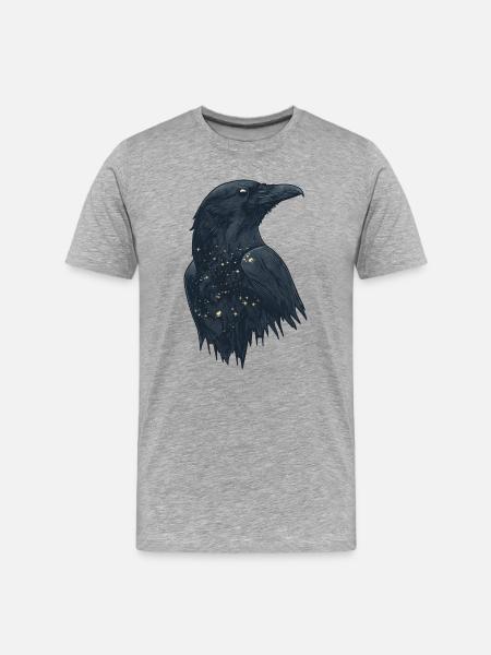 Raven - Men's Premium Organic T-Shirt - heather grey