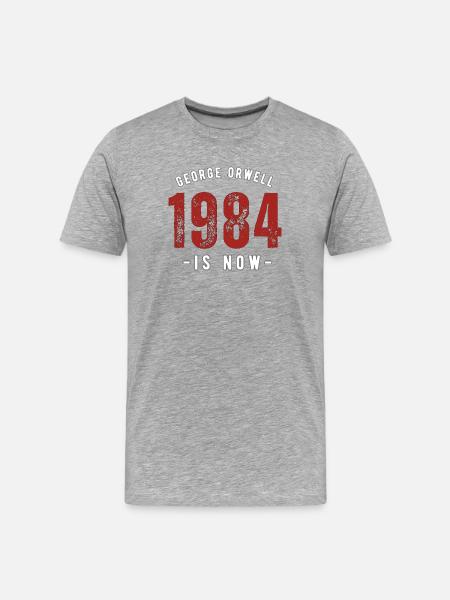 GEORGE ORWELL 1984 - Men's Premium Organic T-Shirt - heather grey