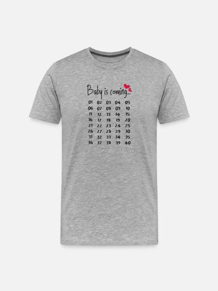 Sjov graviditet gravid gave forældre - Herre Premium T-shirt økologisk - grå meleret