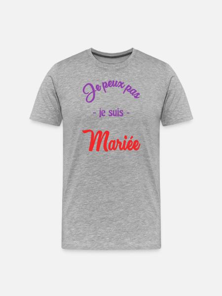 MARIEE. FUTURE MARIEE - T-shirt bio Premium Homme - gris chiné