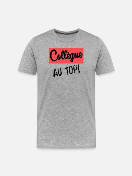 COLLEAGUE. START. RETIREMENT - Men's Premium Organic T-Shirt - heather grey