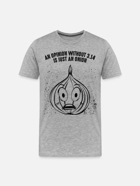Math Pi onion - Men's Premium Organic T-Shirt - heather grey
