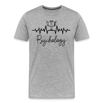 psychologue - T-shirt bio Premium Homme - gris chiné - Devant - Damien (186cm)