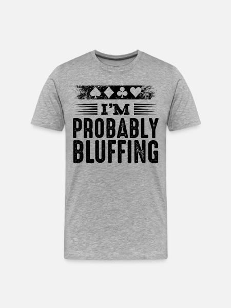 Poker - Men's Premium Organic T-Shirt - heather grey