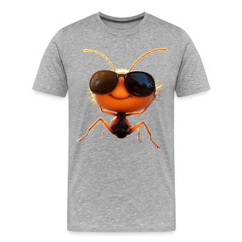 Ant Forest Ant Fire Ant Insect Cute Ants - Men's Premium Organic T-Shirt - heather grey - Front - Damien (186cm)
