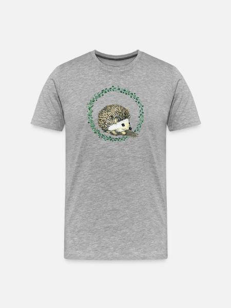Hérisson - T-shirt bio Premium Homme - gris chiné