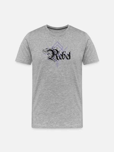 Rebel - Men's Premium Organic T-Shirt - heather grey