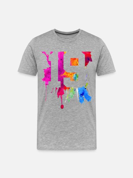 19 YEARS 19TH BIRTHDAY - Men's Premium Organic T-Shirt - heather grey
