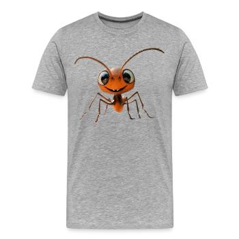 Ant Forest Ant Fire Ant Insect Cute Ants - Men's Premium Organic T-Shirt - heather grey - Front - Damien (186cm)