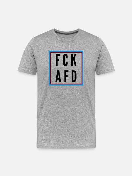AFD Nein Danke! - Männer Premium Bio T-Shirt - Grau meliert