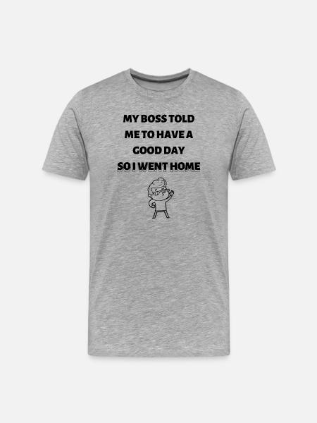 Feierabend - Männer Premium Bio T-Shirt - Grau meliert