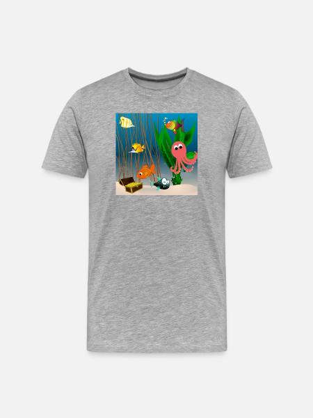 Marine life - Men's Premium Organic T-Shirt - heather grey