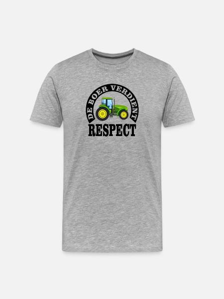 Farmers deserve respect - Men's Premium Organic T-Shirt - heather grey