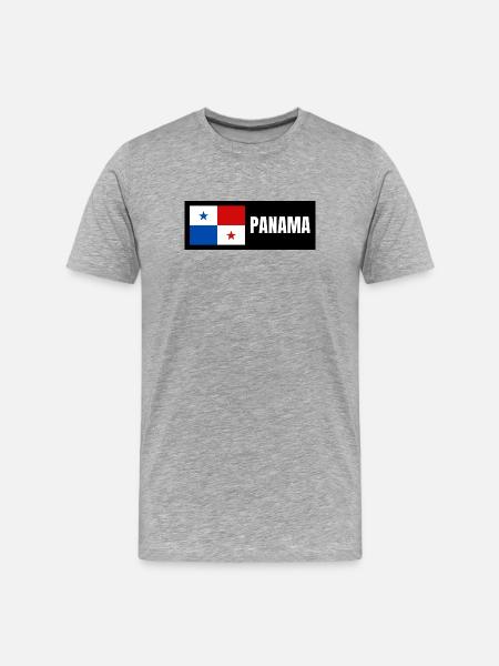 Panama Flagge - Männer Premium Bio T-Shirt - Grau meliert