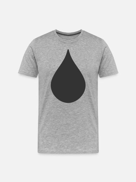 Drop Shape Logo Symbol - Men's Premium Organic T-Shirt - heather grey