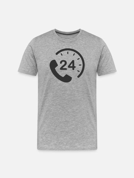 24/7 h Service - Men's Premium Organic T-Shirt - heather grey