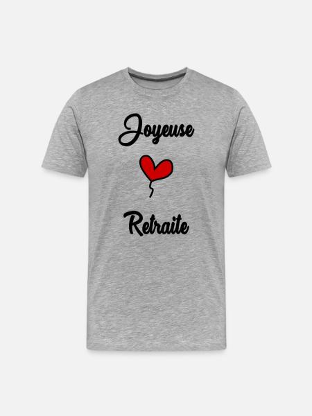 JOYEUSE RETRAITE - T-shirt bio Premium Homme - gris chiné