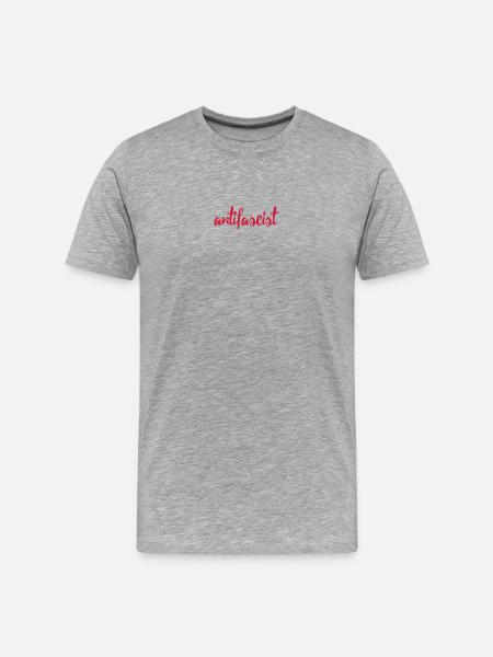 Always Antifascist - Männer Premium Bio T-Shirt - Grau meliert
