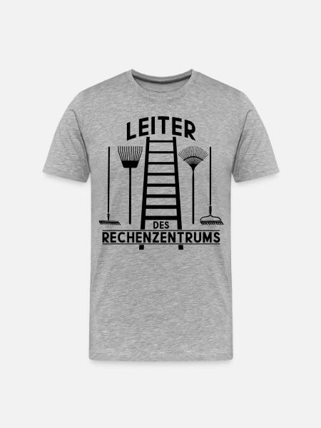 LEITER DES RECHENZENTRUMS - Männer Premium Bio T-Shirt - Grau meliert