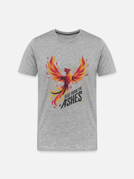 Rise From The Ashes - Men's Premium Organic T-Shirt - heather grey