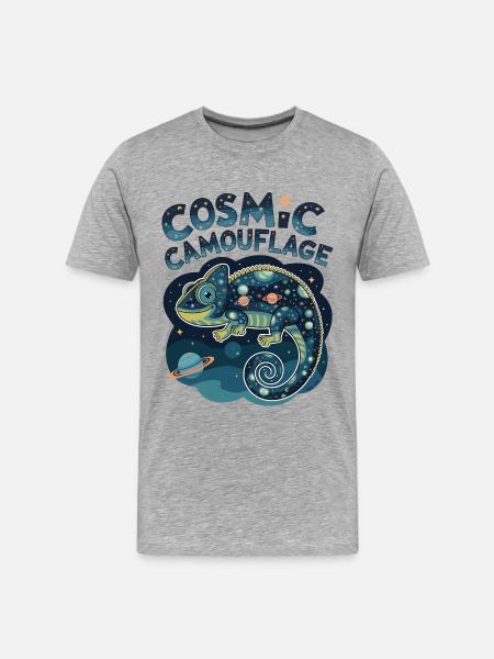 Cosmic Camouflage - Men's Premium Organic T-Shirt - heather grey