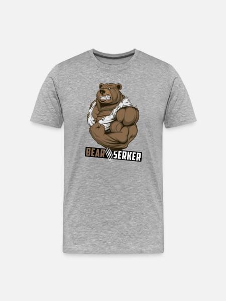 Bearserker - Men's Premium Organic T-Shirt - heather grey