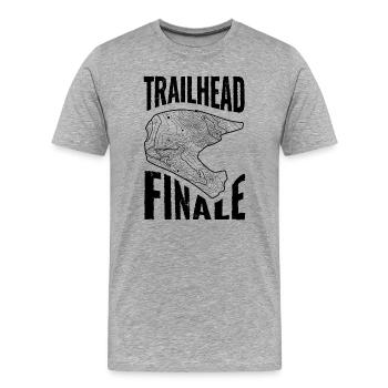Mountainbike T-Shirt Trailhead Finale Ligure - Männer Premium Bio T-Shirt - Grau meliert - Vorne - Damien (186cm)