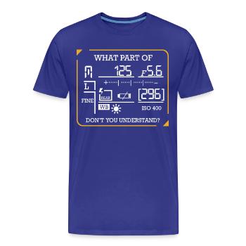 photographer - Men's Premium Organic T-Shirt - royal blue - Front - Damien (186cm)