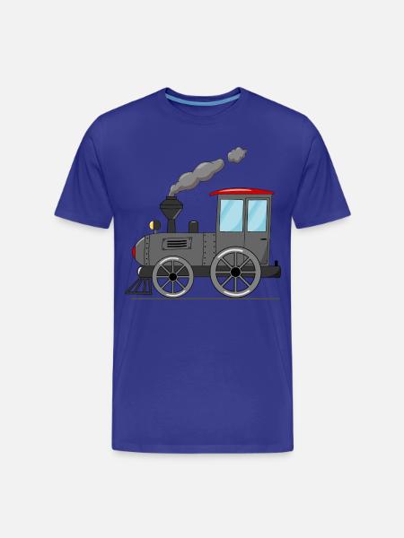 Children's train railway grey - Men's Premium Organic T-Shirt - royal blue