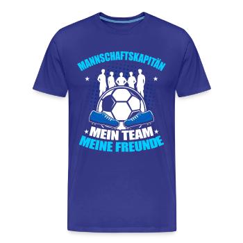 Mannschaftskapitän Fußballmannschaft Kapitän - Männer Premium Bio T-Shirt - Königsblau - Vorne - Damien (186cm)