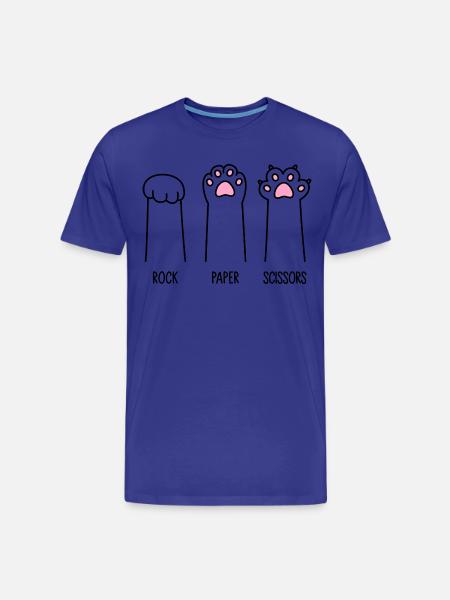Rock Paper Scissors - Men's Premium Organic T-Shirt - royal blue